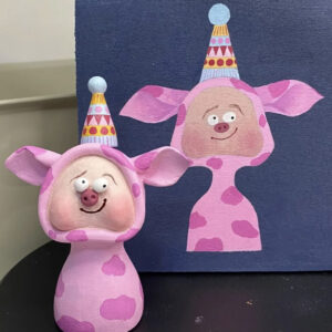 Big eared pig ornament