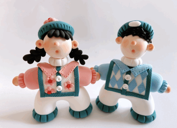 Couple keychain pendant