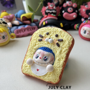 Labubu bread slice fridge magnet