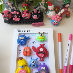 Clay monster photo frame