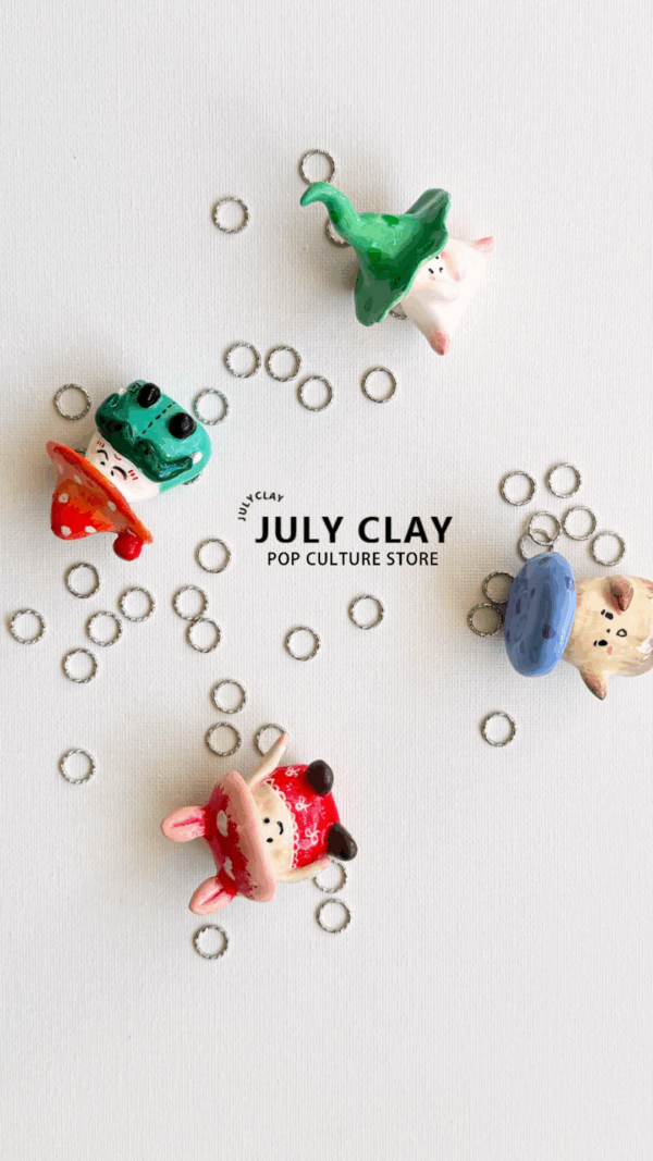Cute Colorful Mushroom Car Decoration - 图片 2