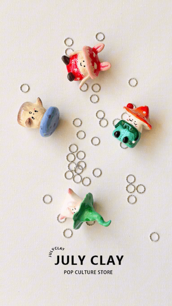 Cute Colorful Mushroom Car Decoration - 图片 4